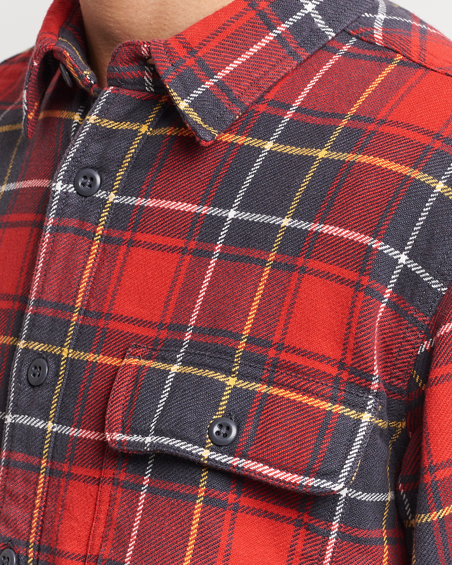 Herre | Skjorter | Filson | Vintage Flannel Work Shirt Red Charcoal Plaid