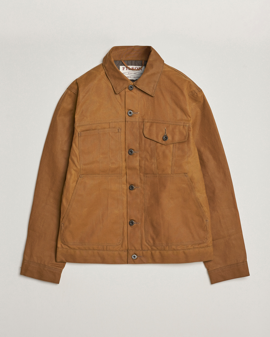 Herre | Jakker | Filson | Tin Cloth Short Lined Cruiser Dark Tan