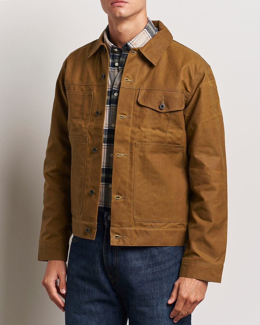Herre | Jakker | Filson | Short Lined Tin Cloth Cruiser Dark Tan
