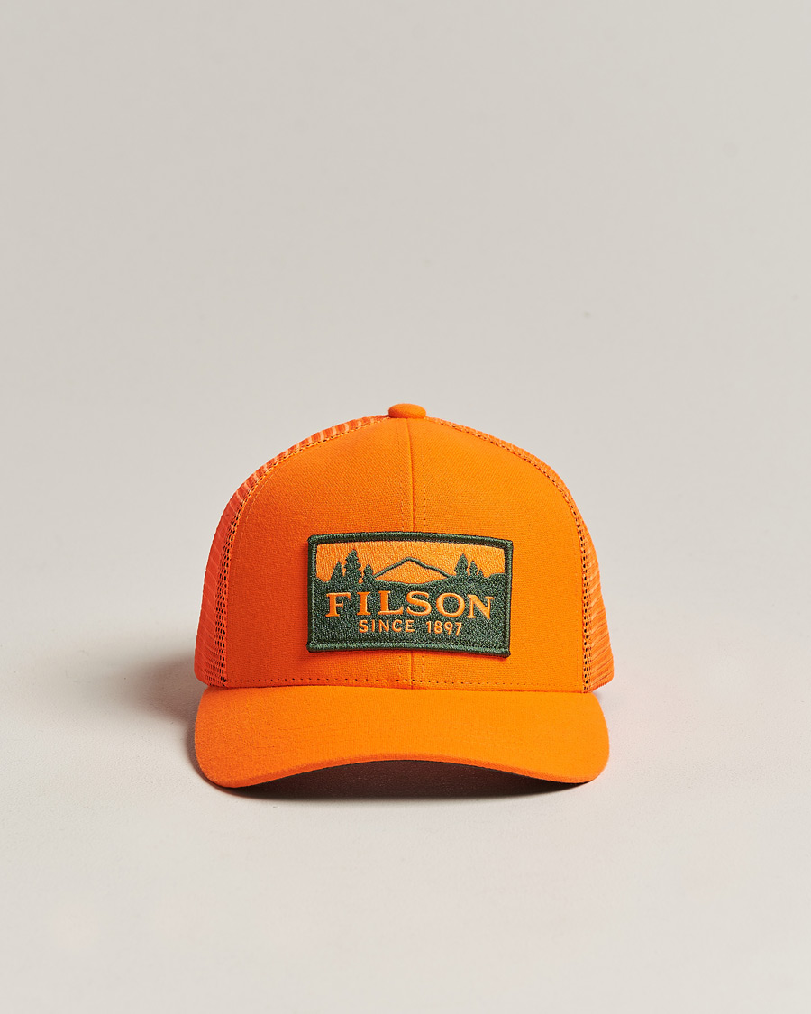 Herre | Filson Logger Mesh Cap Blaze Orange | Filson | Logger Mesh Cap Blaze Orange