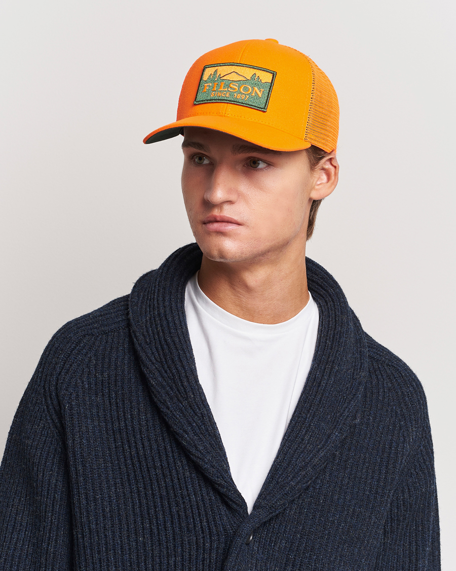 Herre | Filson Logger Mesh Cap Blaze Orange | Filson | Logger Mesh Cap Blaze Orange