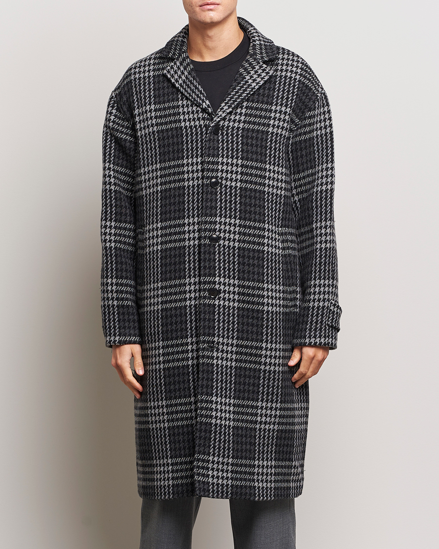 Herre | Jakker | Samsøe Samsøe | Samsøe & Samsøe Stefano Checked Coat Black