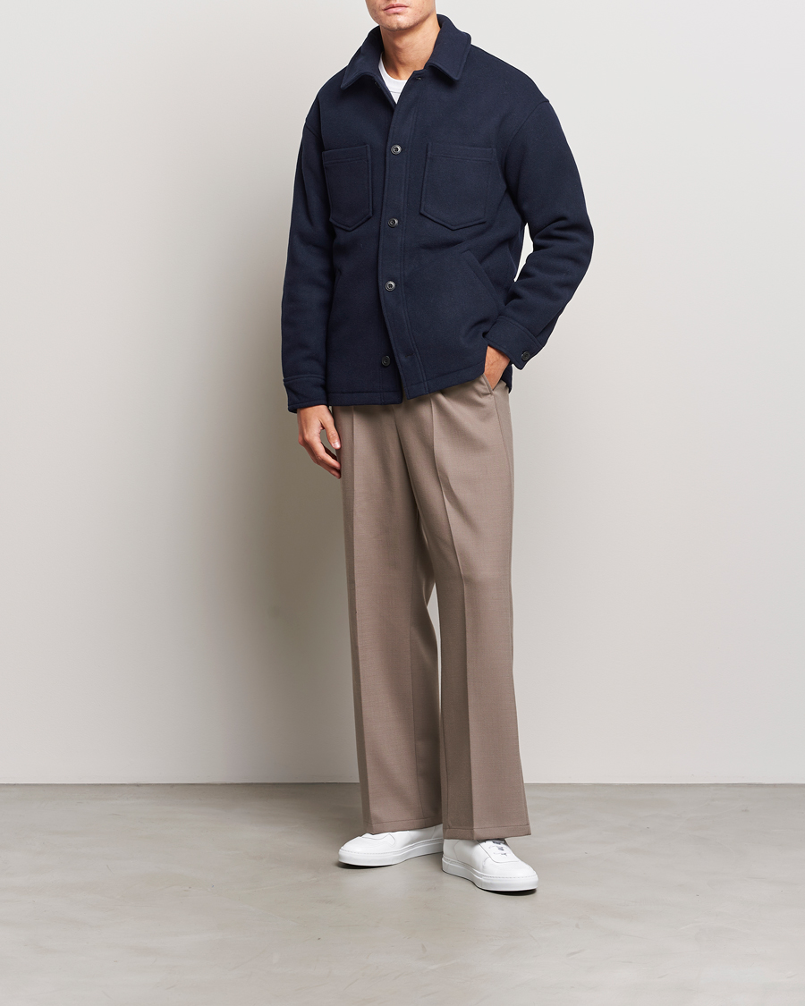 Herre | Jakker | Samsøe Samsøe | Pally Padded Shirt Jacket Salute Navy