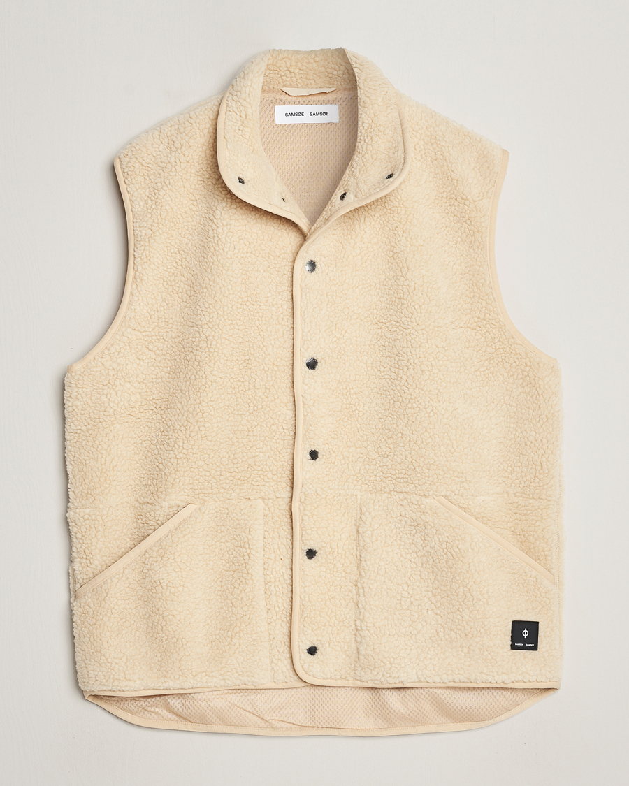 Herre | Vester | Samsøe Samsøe | Carlo Fleece Vest Brown Rice