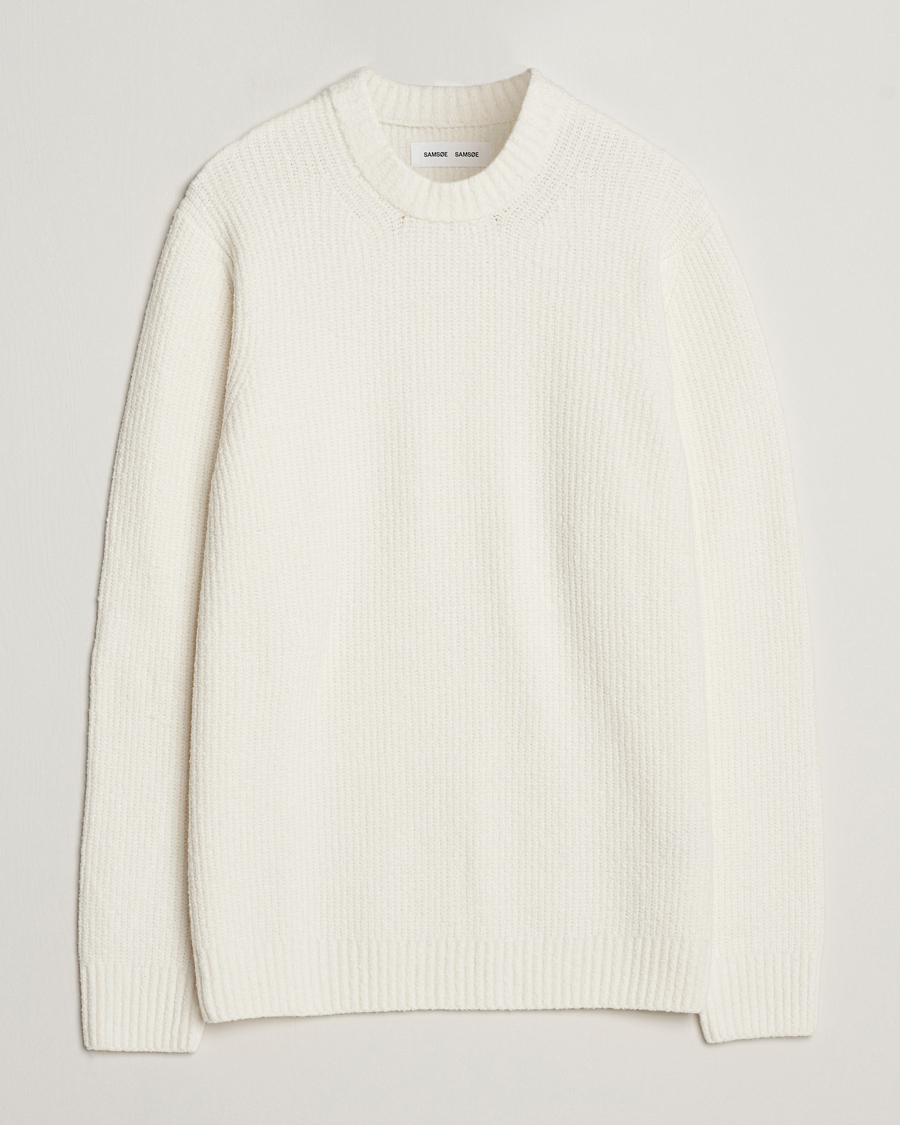 Herre | Gensere | Samsøe Samsøe | Alts Heavy Knitted Crew Neck Clear Cream
