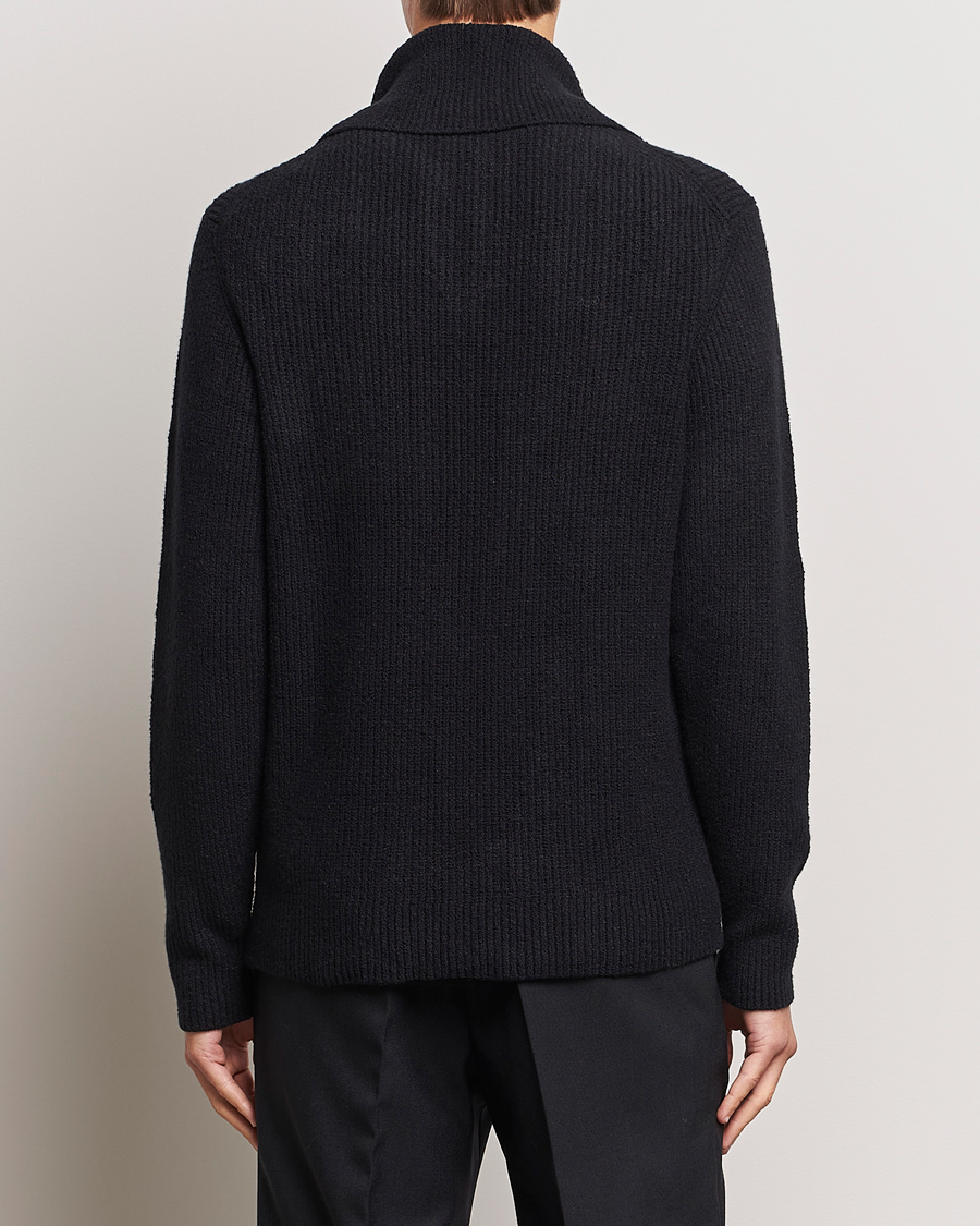 Herre | Gensere | Samsøe Samsøe | Samsøe & Samsøe Alts Heavy Knitted Half Zip Black