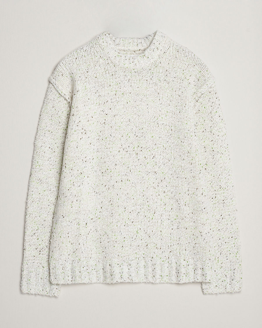Herre | Gensere | Samsøe Samsøe | Samsøe & Samsøe Max Heavy Knitted Crew Neck White Neps