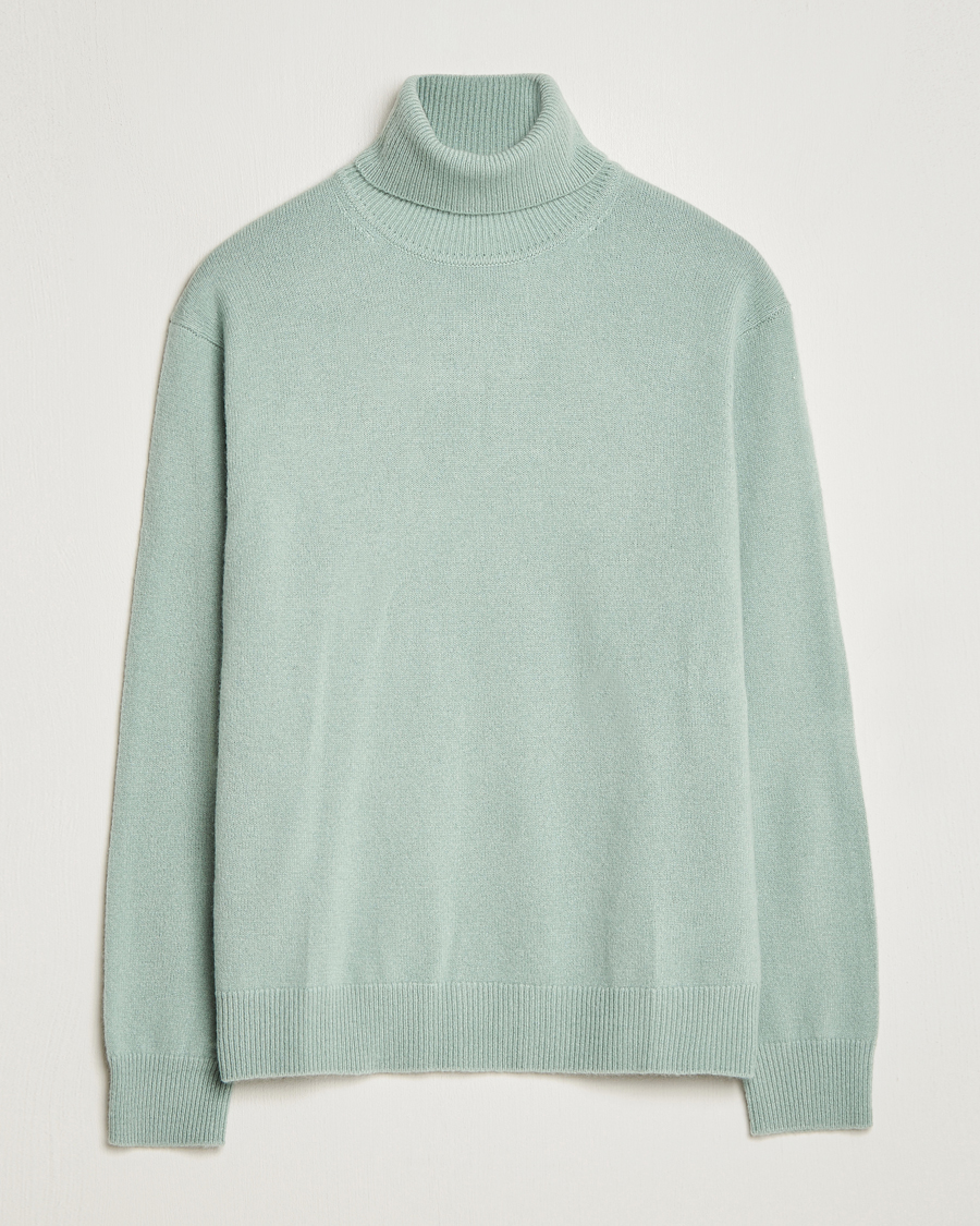 Herre | Gensere | Samsøe Samsøe | Samsøe & Samsøe Viktor Wool Knitted Rollneck Iceberg Green