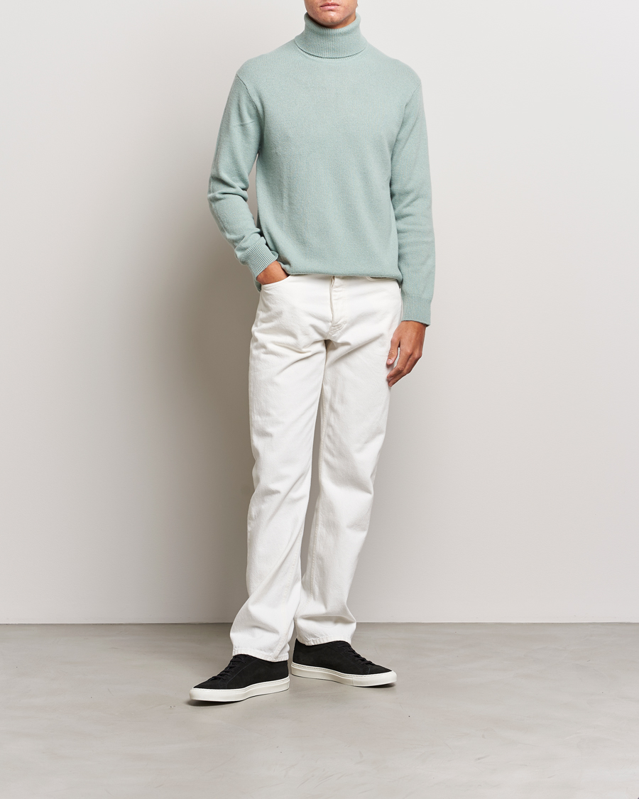 Herre | Gensere | Samsøe Samsøe | Samsøe & Samsøe Viktor Wool Knitted Rollneck Iceberg Green