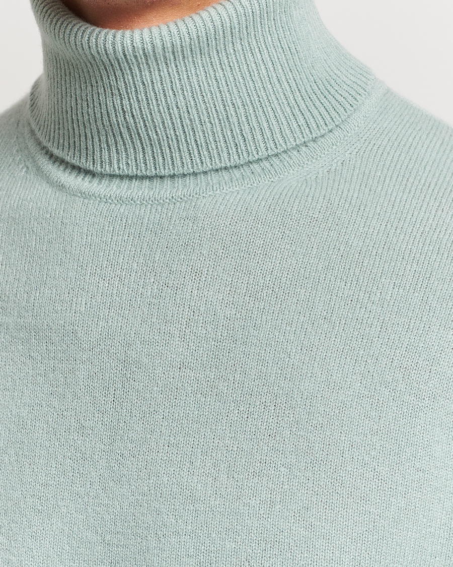 Herre | Gensere | Samsøe Samsøe | Samsøe & Samsøe Viktor Wool Knitted Rollneck Iceberg Green