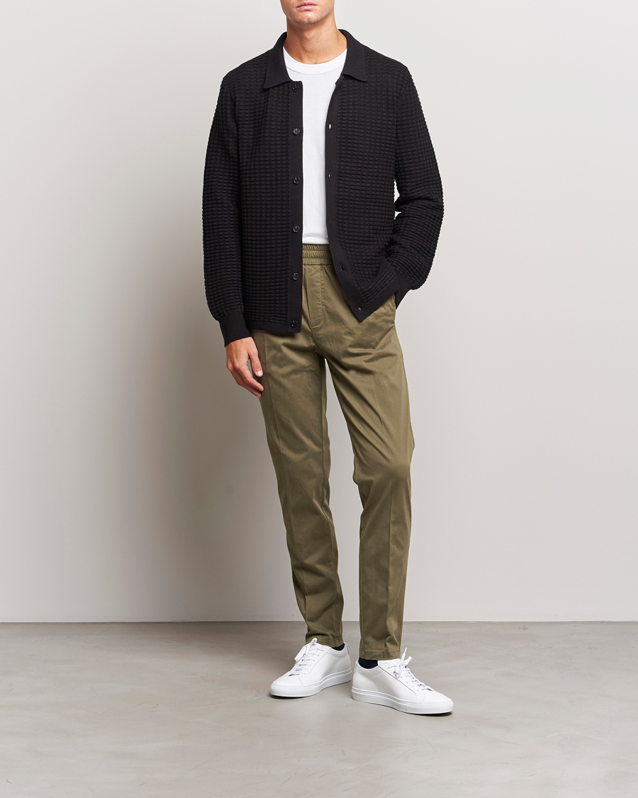 Herre | Gensere | Samsøe Samsøe | Samsøe & Samsøe Jules Waffle Knitted Cardigan Black