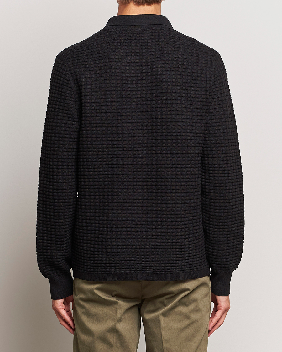 Herre | Gensere | Samsøe Samsøe | Samsøe & Samsøe Jules Waffle Knitted Cardigan Black