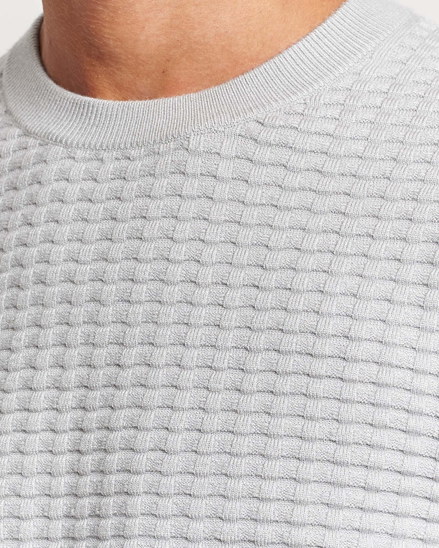 Herre | Gensere | Samsøe Samsøe | Samsøe & Samsøe Jules Waffle Knitted Crew Neck High Rise Grey