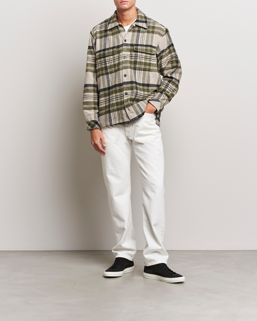 Herre | Skjorter | Samsøe Samsøe | Samsøe & Samsøe Castor Checked Overshirt Sphagnum Multi