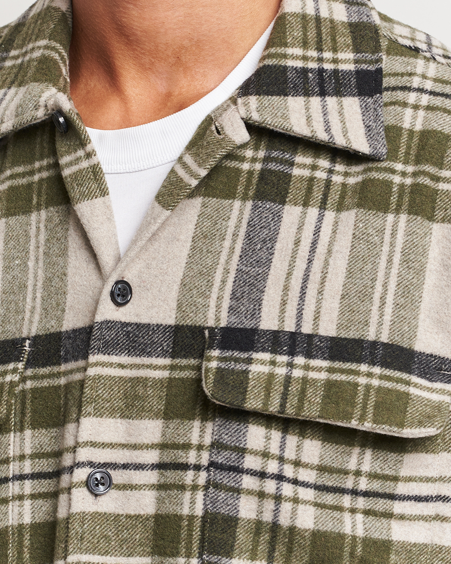 Herre | Skjorter | Samsøe Samsøe | Samsøe & Samsøe Castor Checked Overshirt Sphagnum Multi