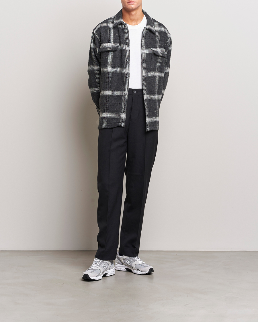Herre | Skjorter | Samsøe Samsøe | Samsøe & Samsøe Castor Checked Overshirt Black Multi