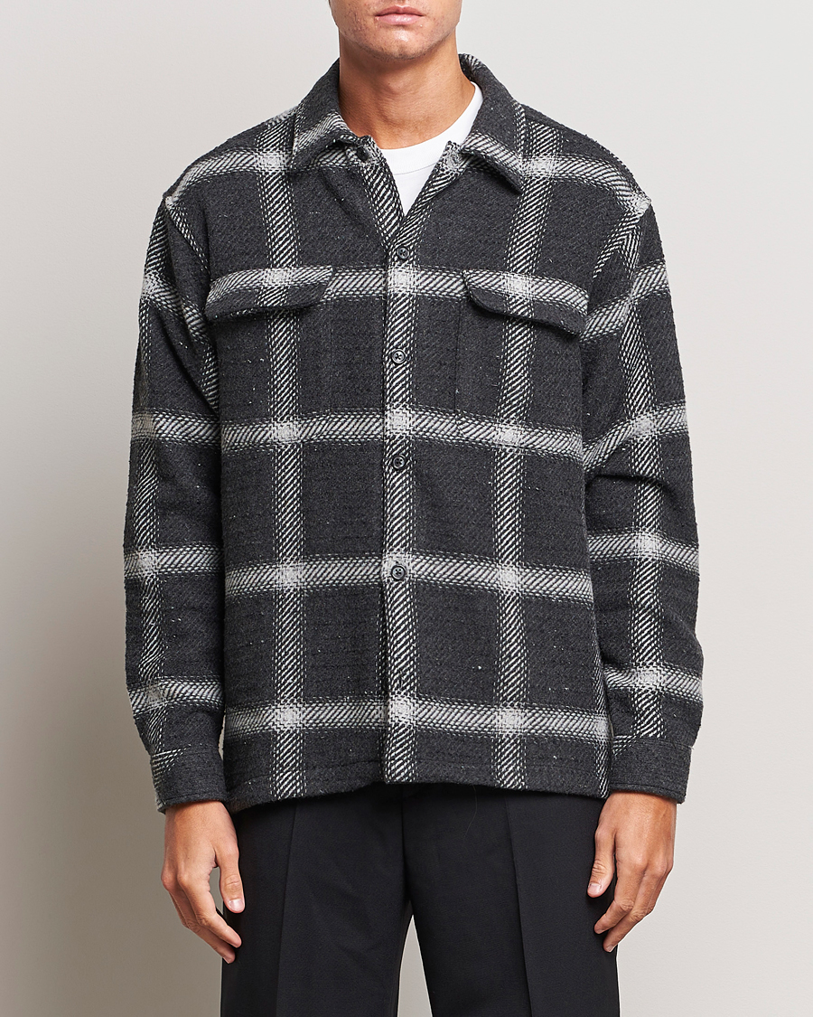 Herre | Skjorter | Samsøe Samsøe | Samsøe & Samsøe Castor Checked Overshirt Black Multi
