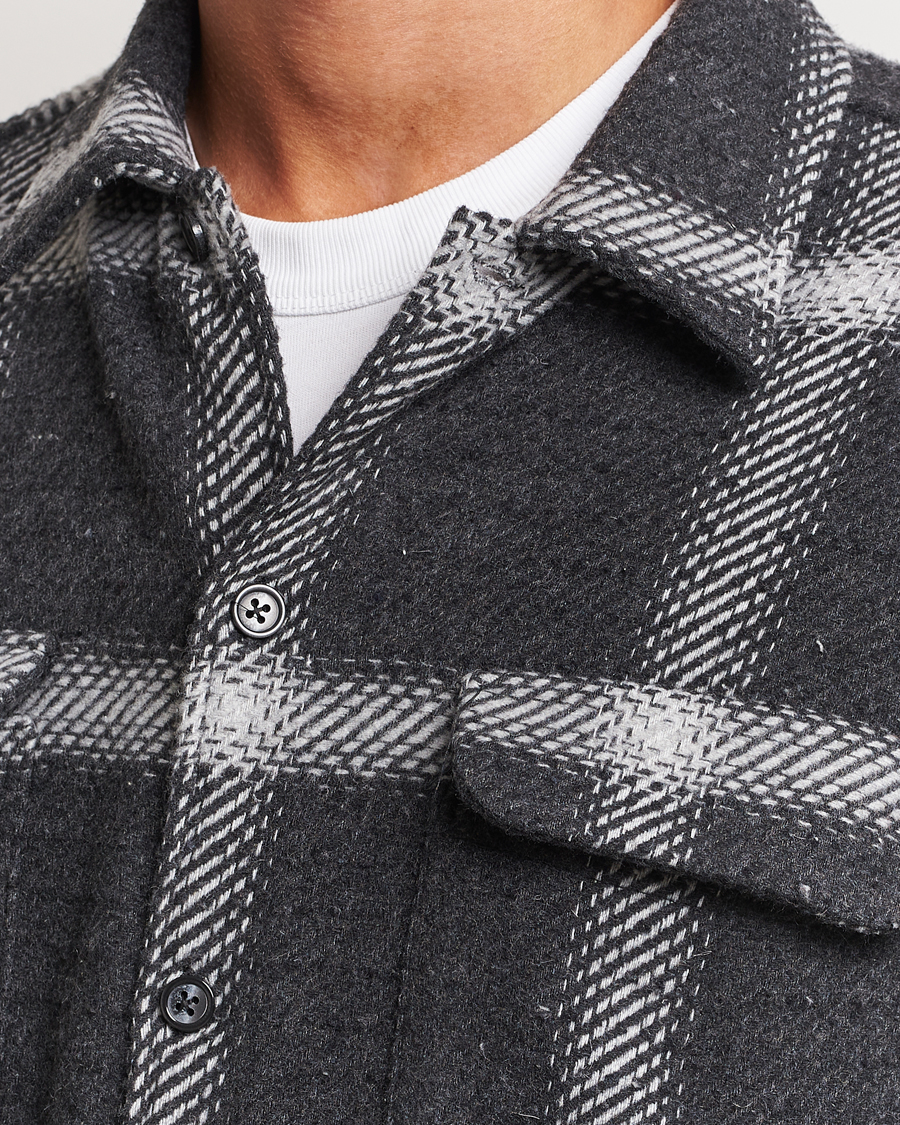Herre | Skjorter | Samsøe Samsøe | Samsøe & Samsøe Castor Checked Overshirt Black Multi