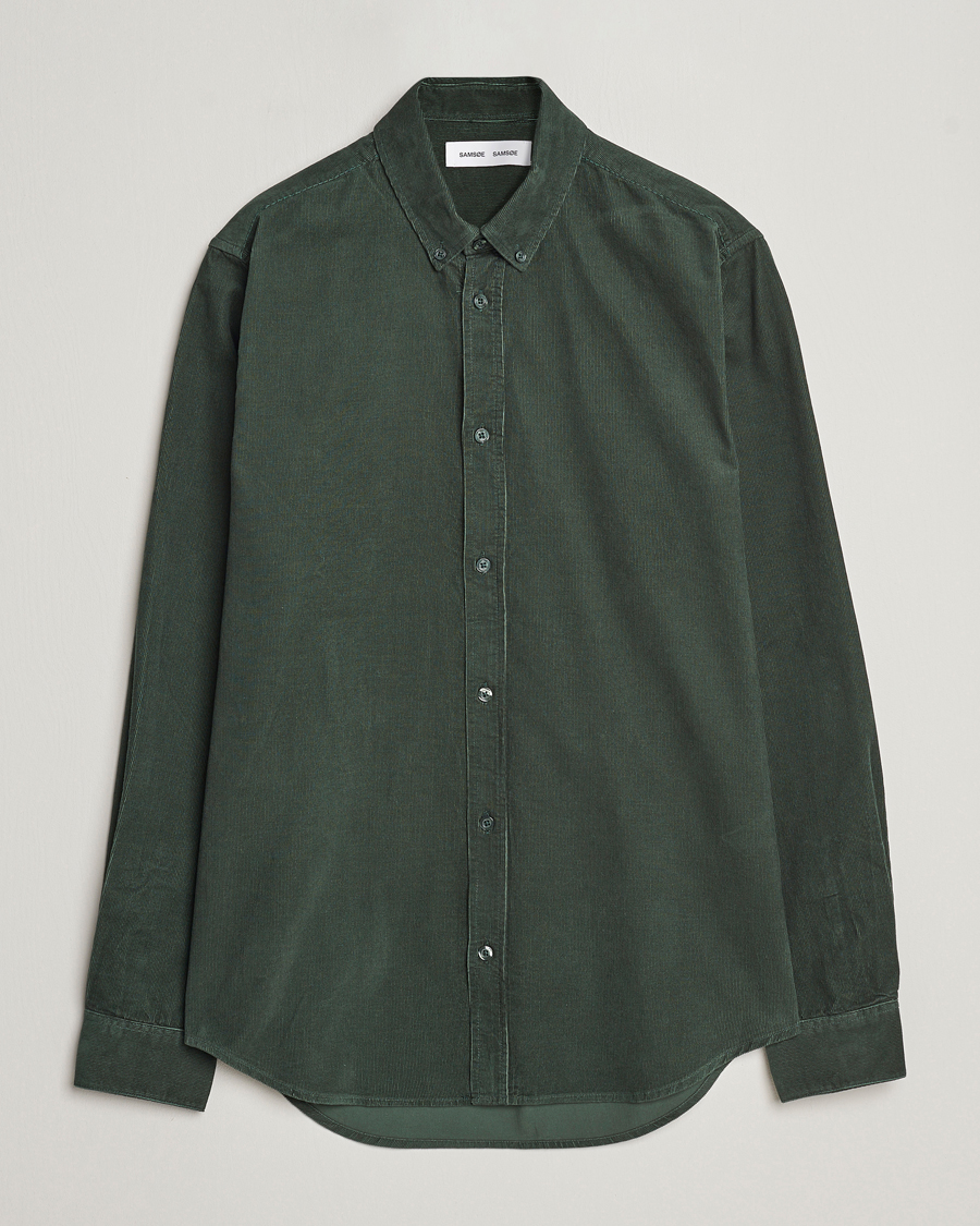 Herre | Skjorter | Samsøe Samsøe | Samsøe & Samsøe Liam Baby Cord Shirt Garden Topiary