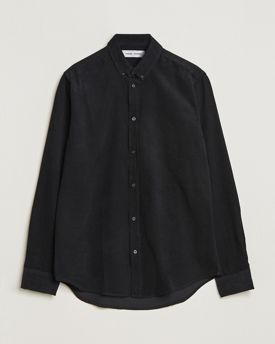 Herre | Skjorter | Samsøe Samsøe | Samsøe & Samsøe Liam Baby Cord Shirt Black