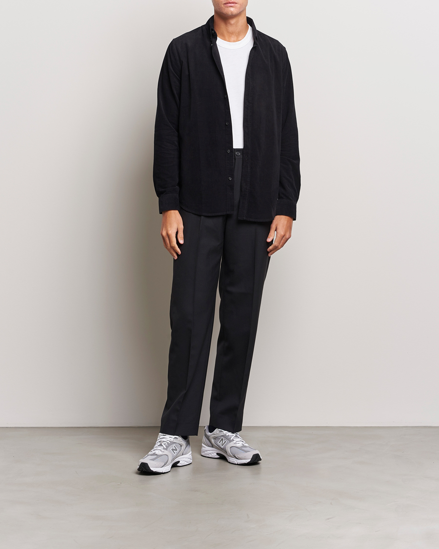 Herre | Skjorter | Samsøe Samsøe | Samsøe & Samsøe Liam Baby Cord Shirt Black