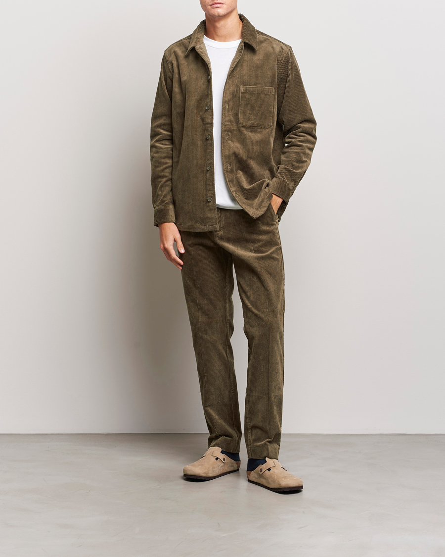 Herre | Skjorter | Samsøe Samsøe | Samsøe & Samsøe Damon Corduroy Overshirt Crocodile