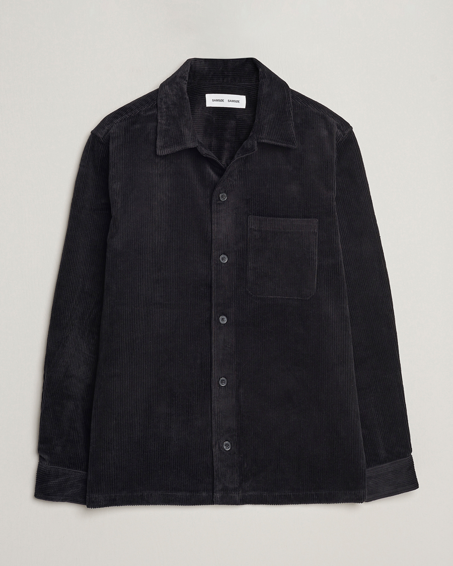 Herre | Skjorter | Samsøe Samsøe | Samsøe & Samsøe Damon Corduroy Overshirt Black