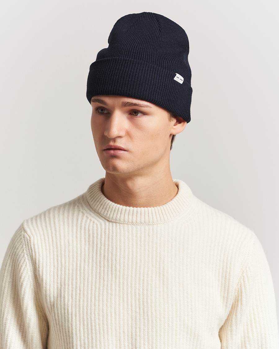 Herre |  | Samsøe & Samsøe | Lambswool Beanie Salute Navy