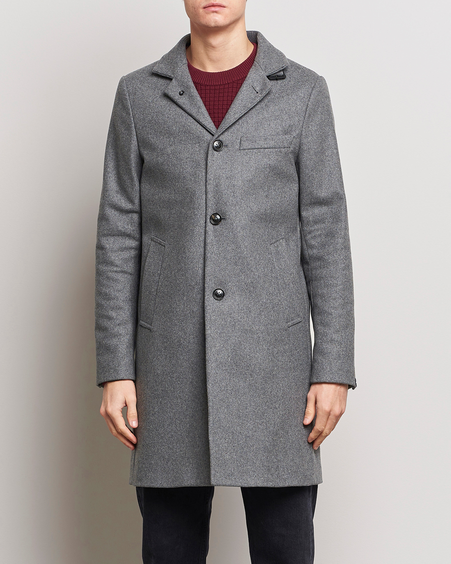Herre | J.Lindeberg | J.Lindeberg | Holger Melton Coat Mid Grey Mel