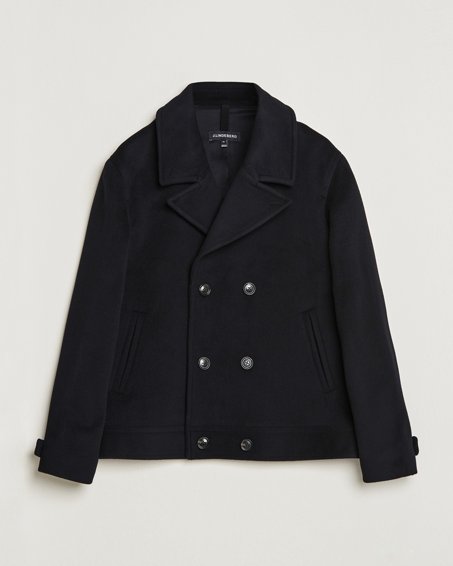 Herre | Jakker | J.Lindeberg | Don Double Breasted Wool/Cashmere Jacket Black