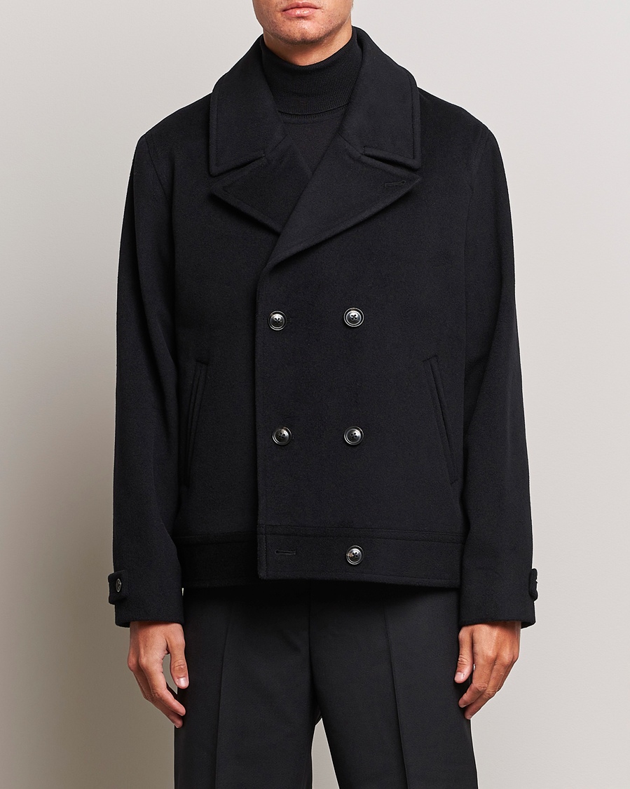 Herre | J.Lindeberg | J.Lindeberg | Don Double Breasted Wool/Cashmere Jacket Black