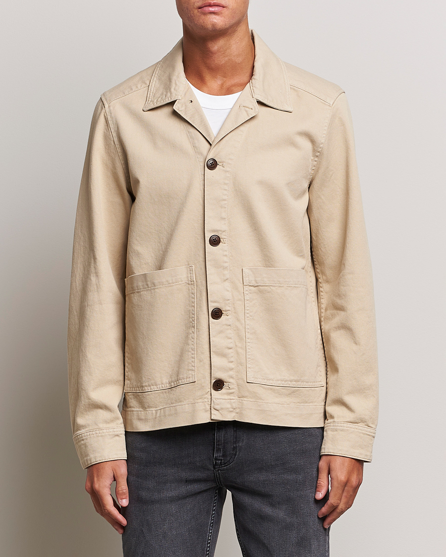 Herre |  | J.Lindeberg | Lando Organic Twill Overshirt Oyster Grey