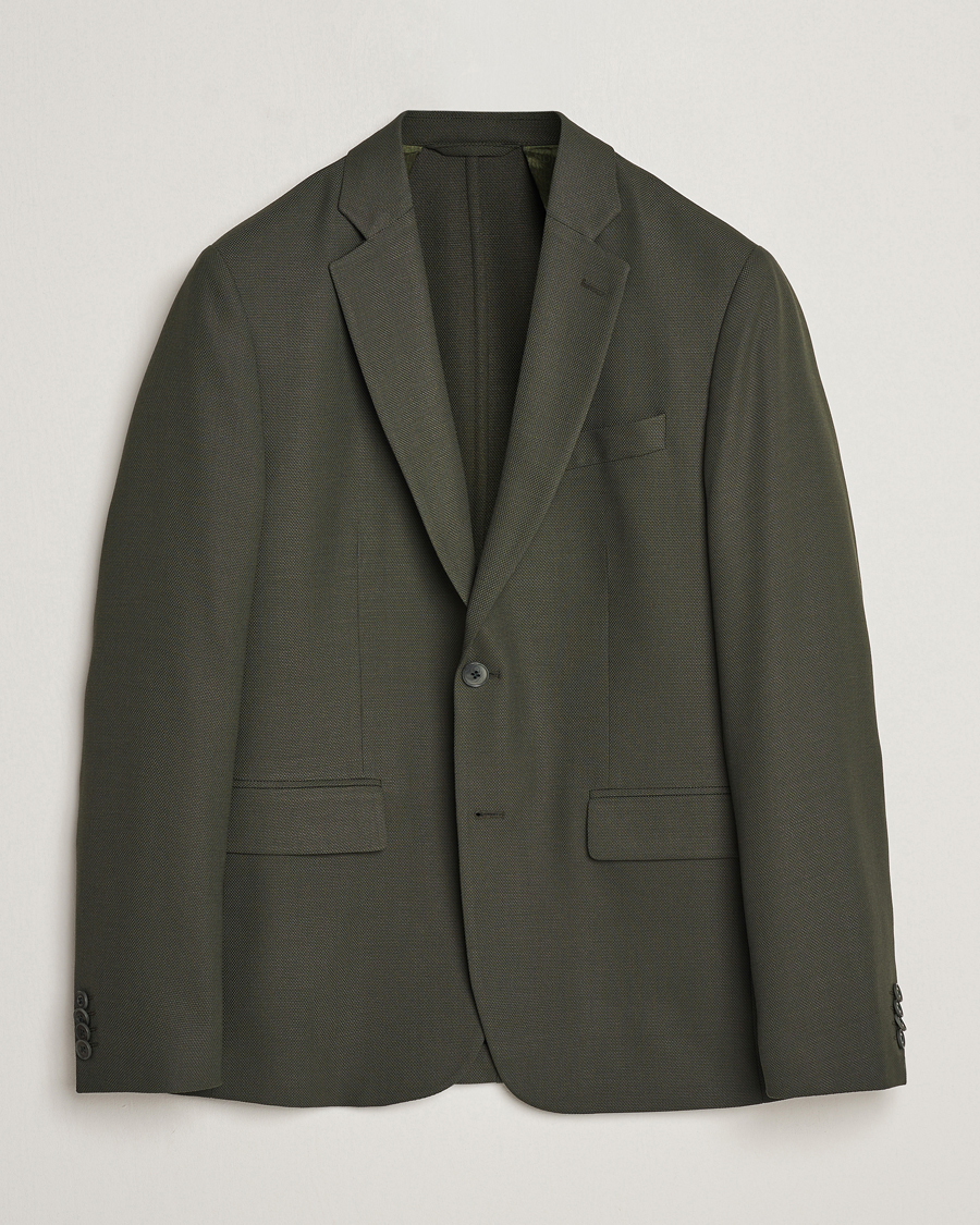 Herre | Dressjakker | J.Lindeberg | Hopper Active Hopsack Blazer Forest Green