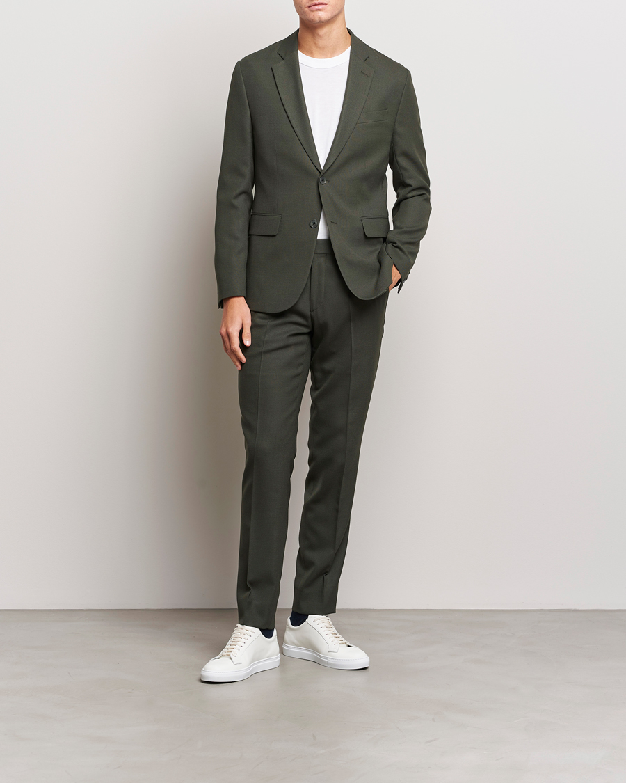 Herre | Dressjakker | J.Lindeberg | Hopper Active Hopsack Blazer Forest Green