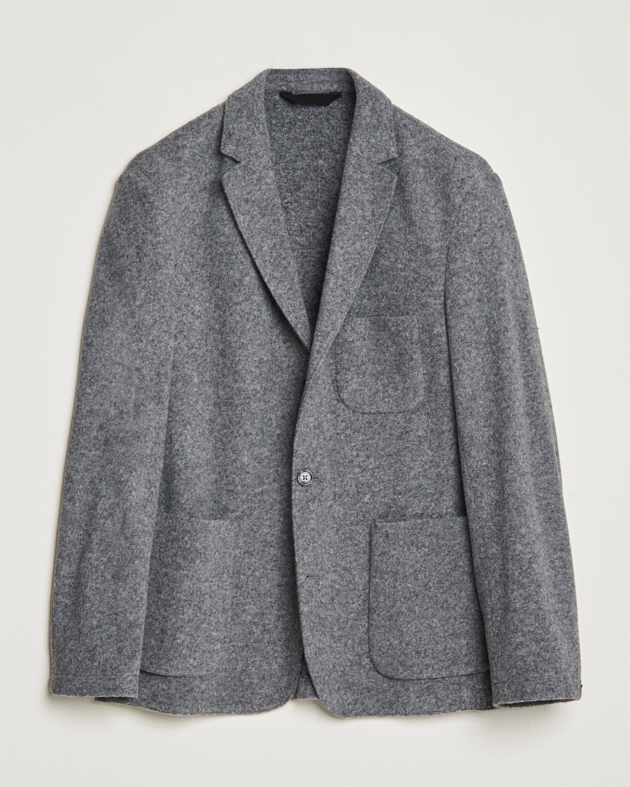 Herre | Dressjakker | J.Lindeberg | Carlton Wool Cardigan Blazer Mid Grey Mel