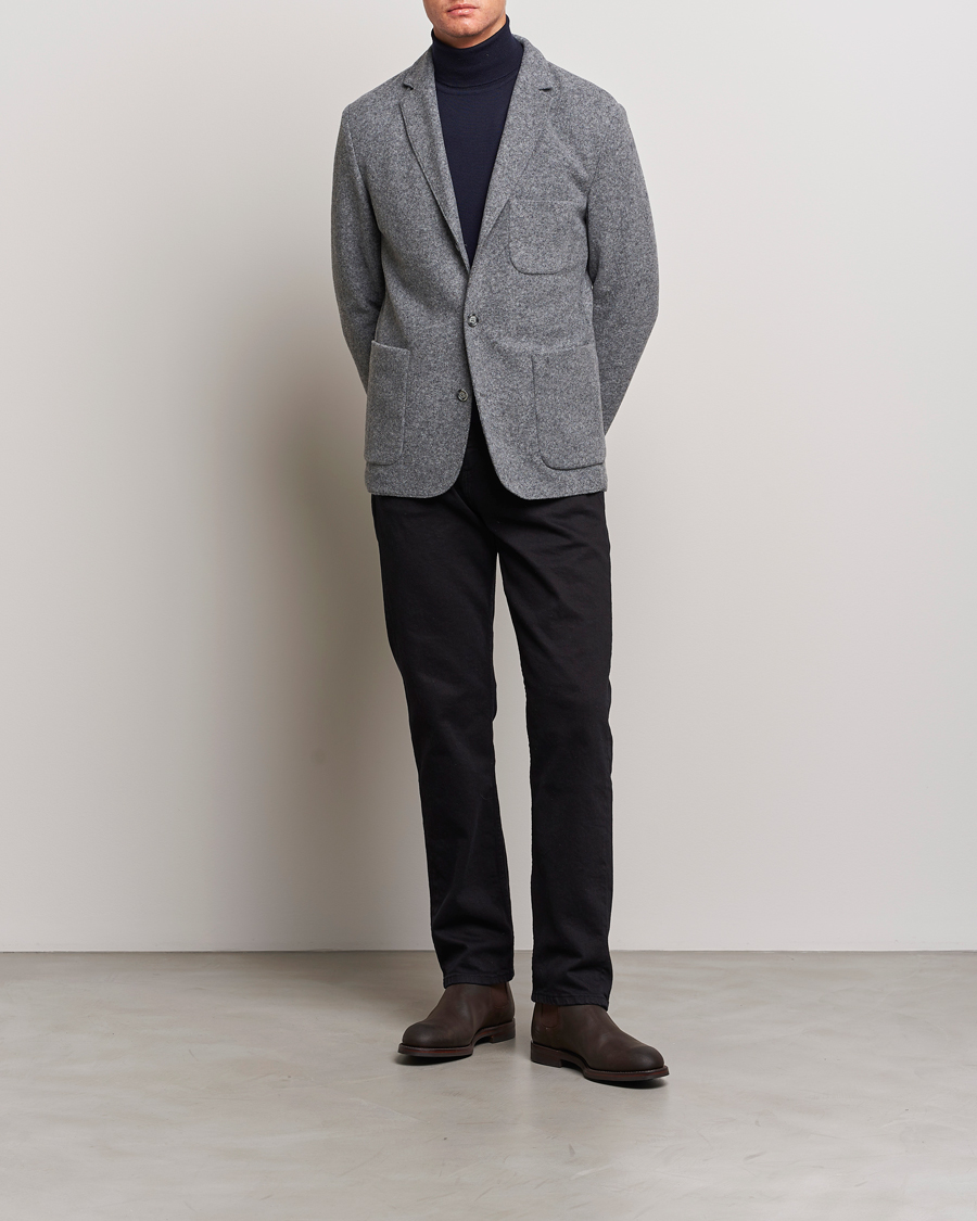 Herre | Dressjakker | J.Lindeberg | Carlton Wool Cardigan Blazer Mid Grey Mel
