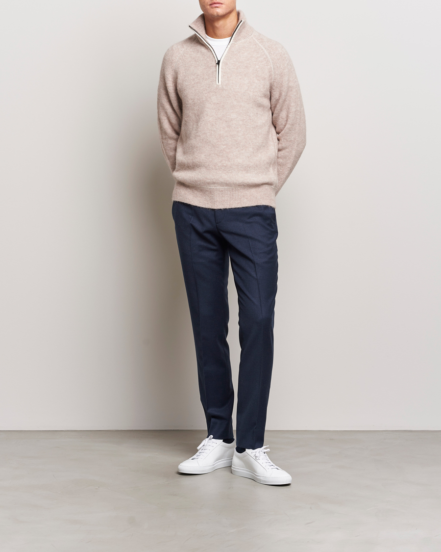 Herre | Bukser | J.Lindeberg | Grant Stretch Flannel Trousers Navy