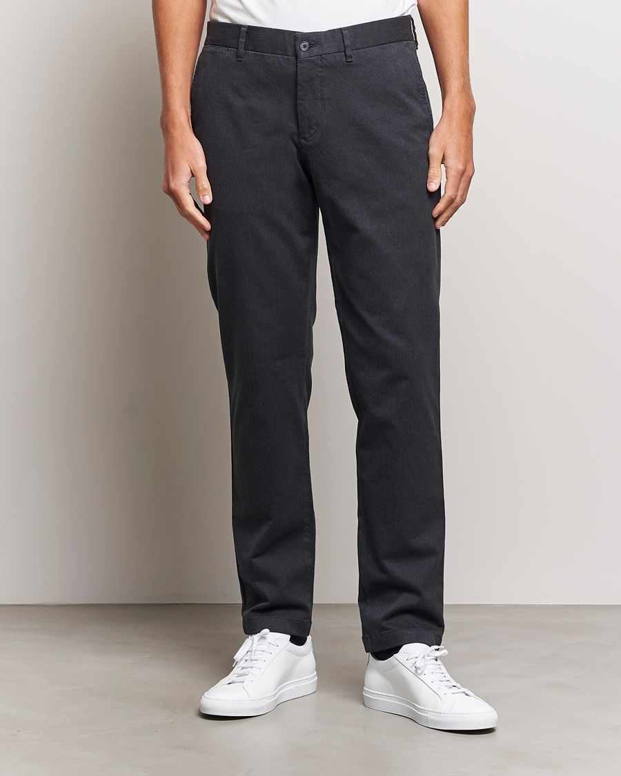 Herre | Bukser | J.Lindeberg | Chaze Flannel Twill Pants Dark Grey