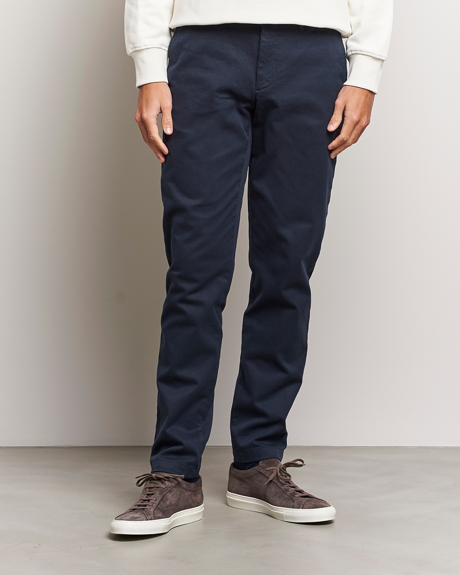 Herre | Flanellbukser | J.Lindeberg | Chaze Flannel Twill Pants Navy