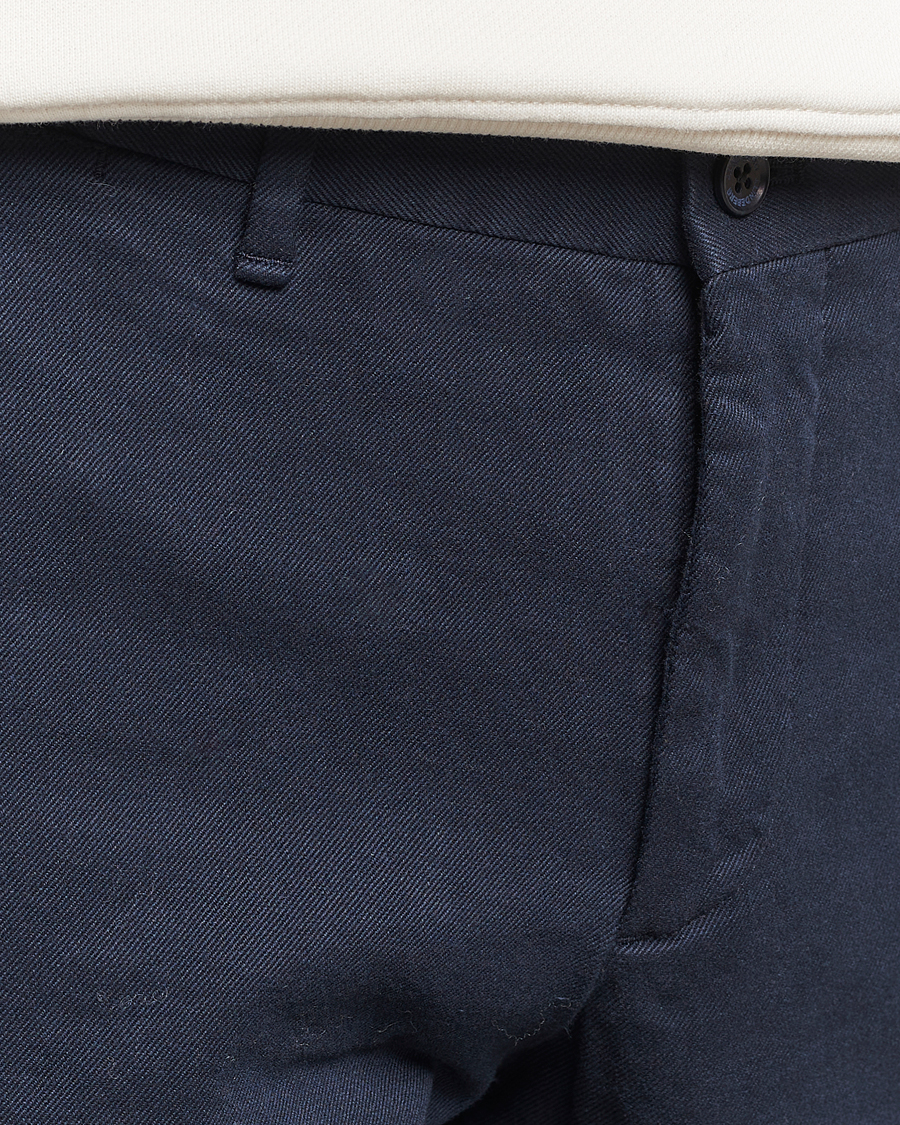 Herre | Bukser | J.Lindeberg | Chaze Flannel Twill Pants Navy