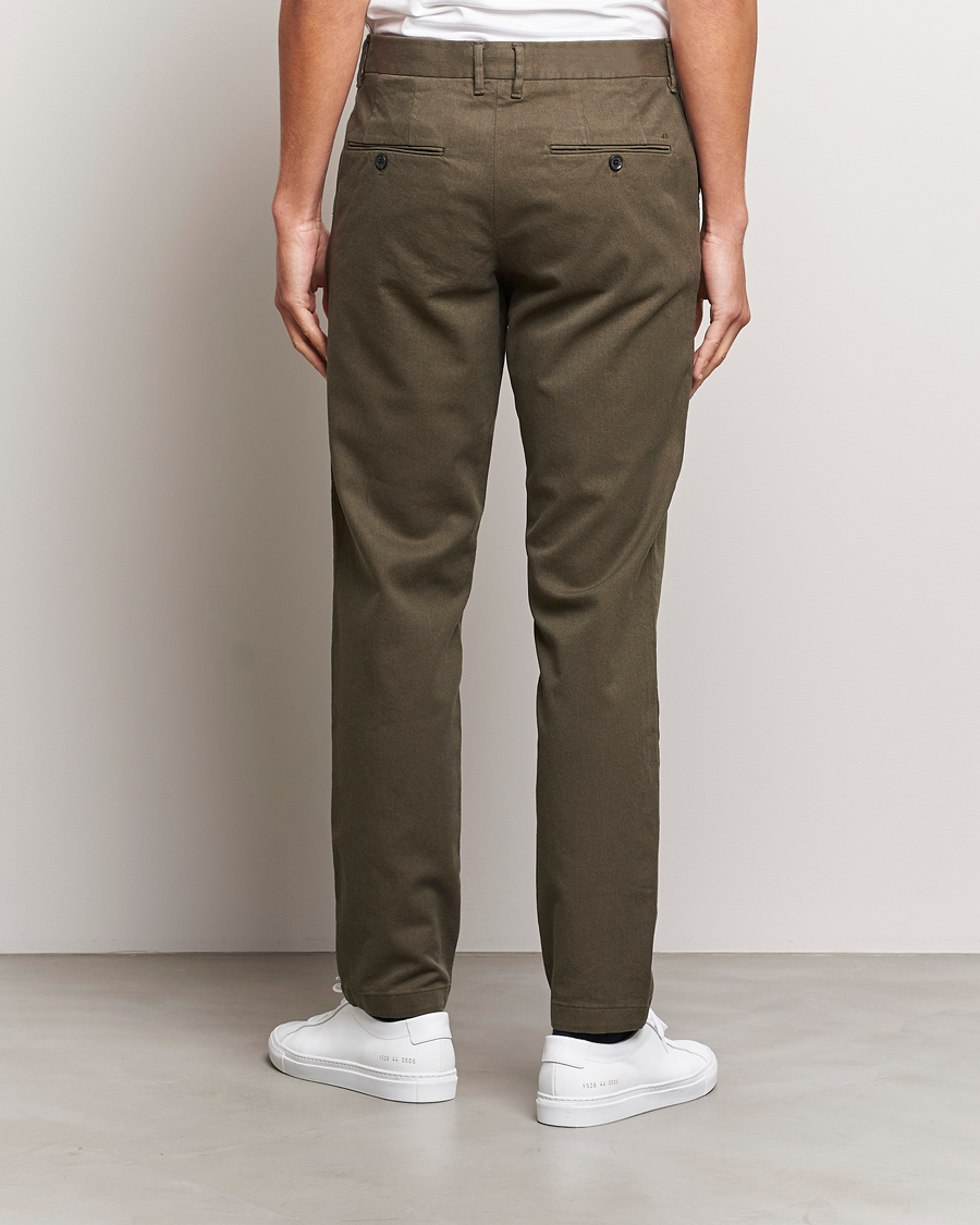 Herre | Bukser | J.Lindeberg | Chaze Flannel Twill Pants Forest Green