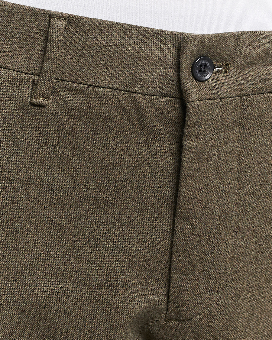 Herre | Bukser | J.Lindeberg | Chaze Flannel Twill Pants Forest Green