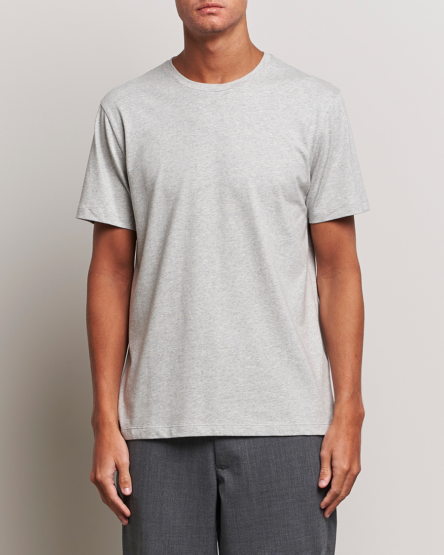 Herre |  | J.Lindeberg | Sid Cotton Crew Neck Tee Light Grey Mel