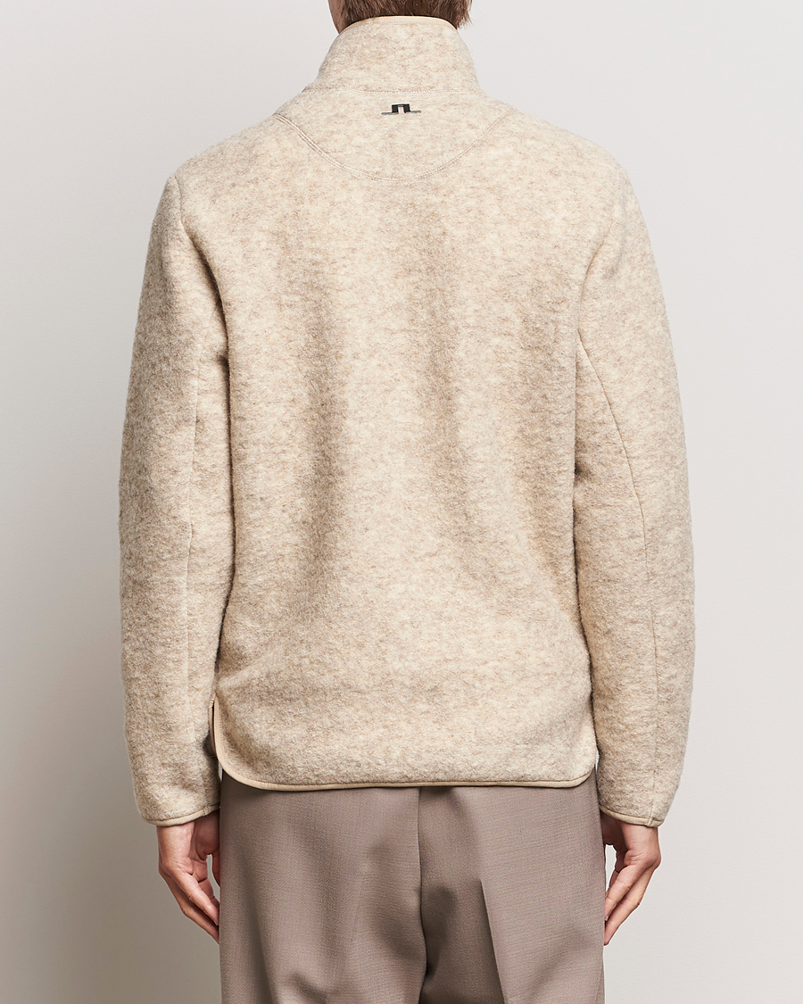 Herre | Gensere | J.Lindeberg | Dustin Wool Fleece Jacket Oyster Grey