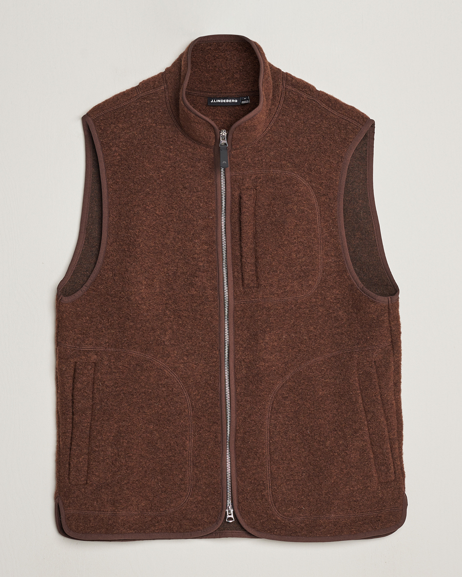 Herre | Gensere | J.Lindeberg | Duncan Wool Fleece Vest Delicioso