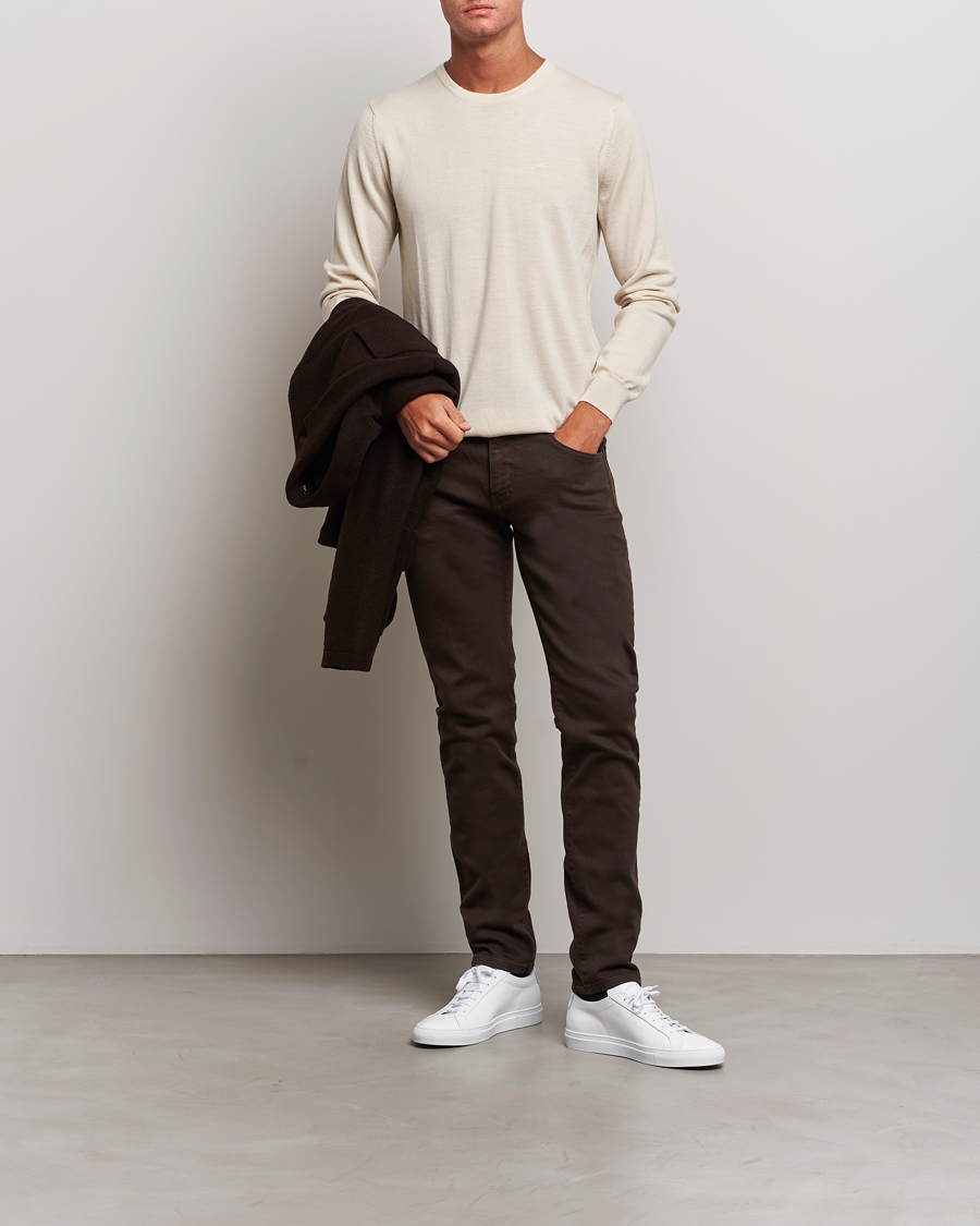 Herre | Gensere | J.Lindeberg | Lyle True Merino Crew Neck Pullover Oyster Grey