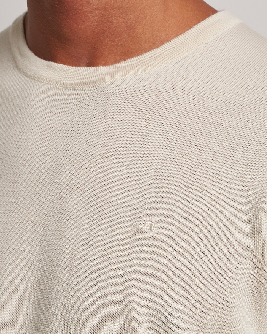 Herre | Gensere | J.Lindeberg | Lyle True Merino Crew Neck Pullover Oyster Grey