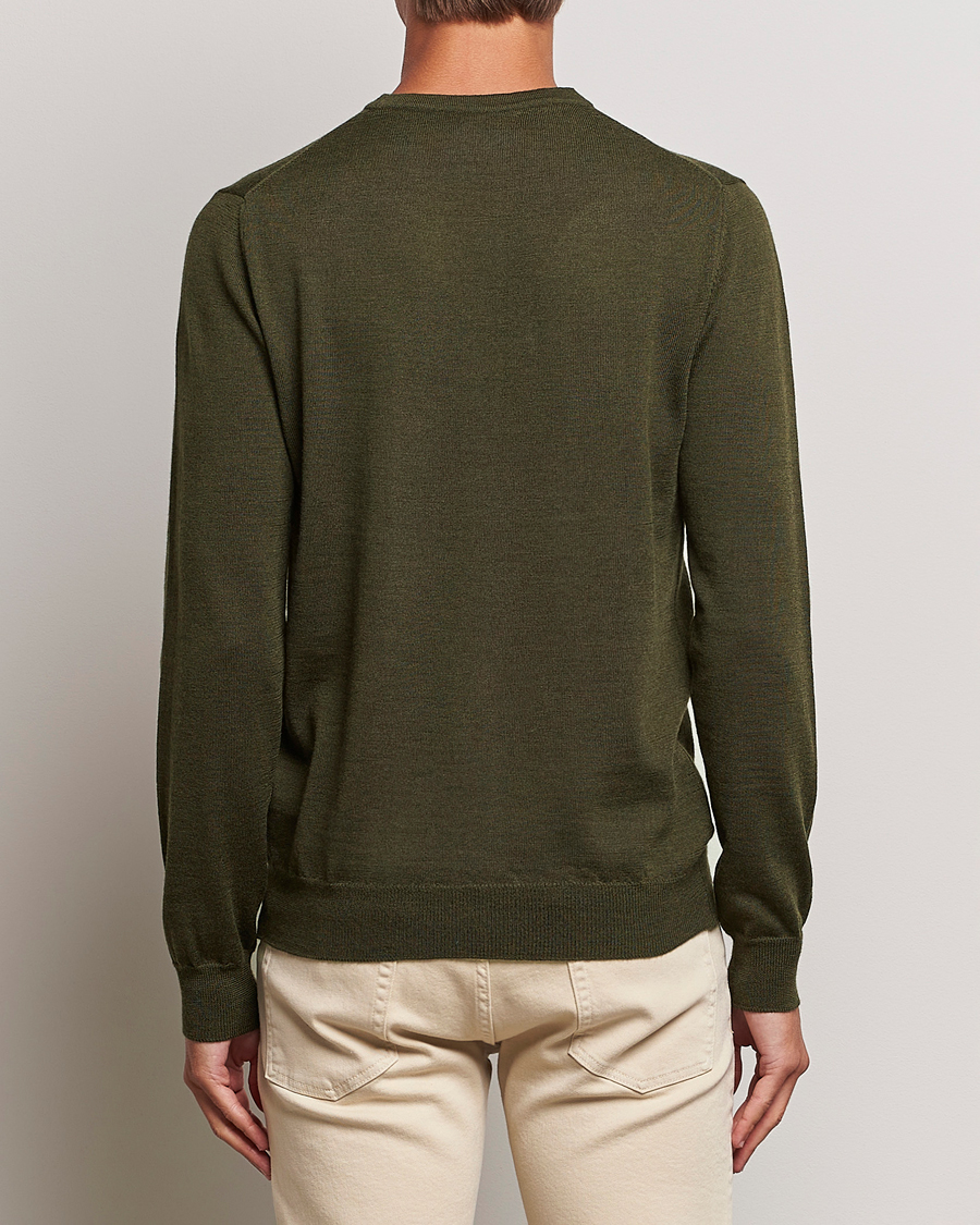 Herre | Gensere | J.Lindeberg | Lyle True Merino Crew Neck Pullover Forest Green
