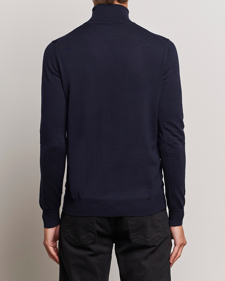 Herre | Gensere | J.Lindeberg | Lyd True Merino Polo Navy