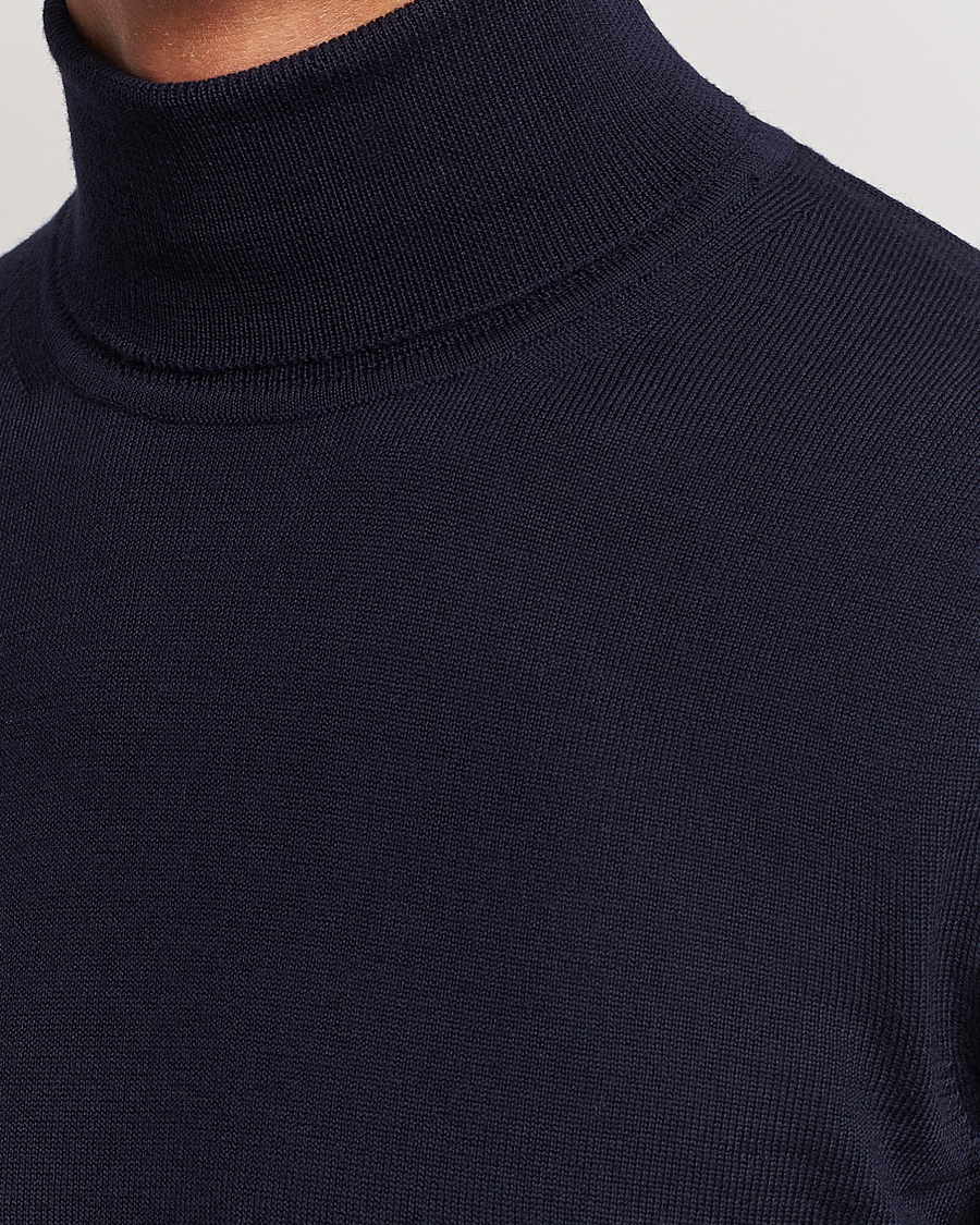 Herre | Gensere | J.Lindeberg | Lyd True Merino Polo Navy